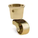 Brass Cup Castor Round - Brass