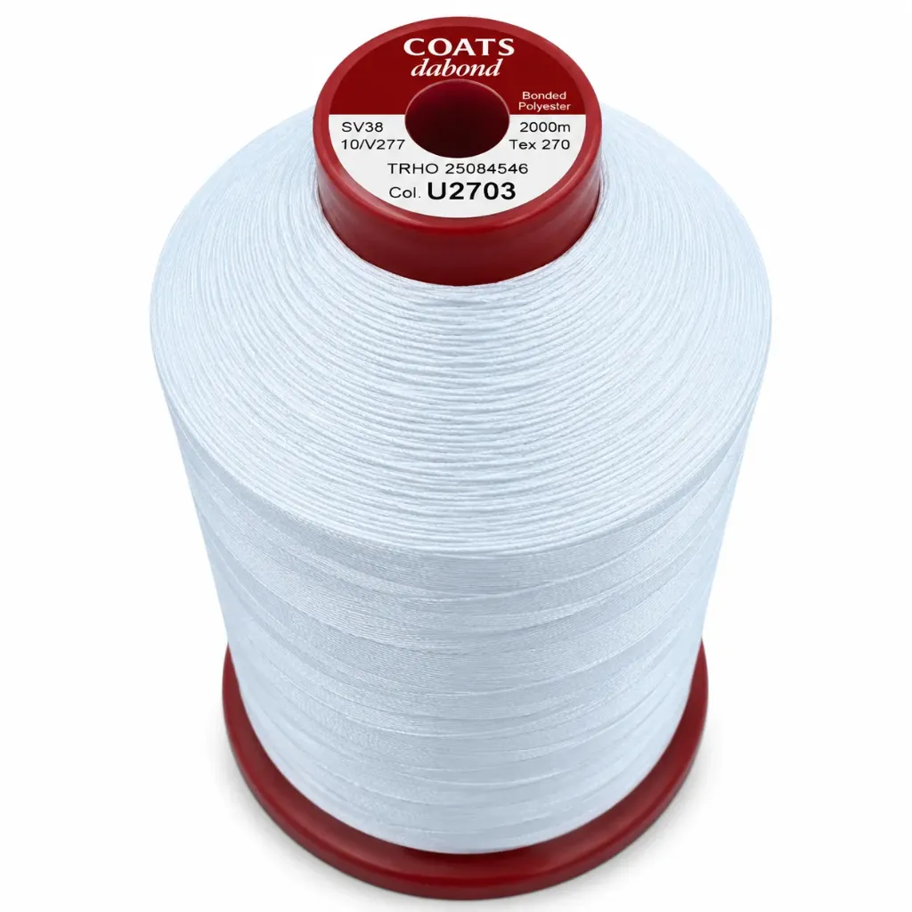 COATS Dabond Bonded Polyester Marine Thread 10tkt (V277) WHITE