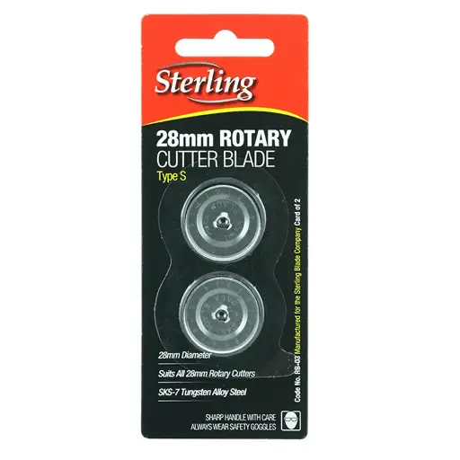 [CUT-B-RB03] 28mm Rotary Cutter Blade (x2 blades)