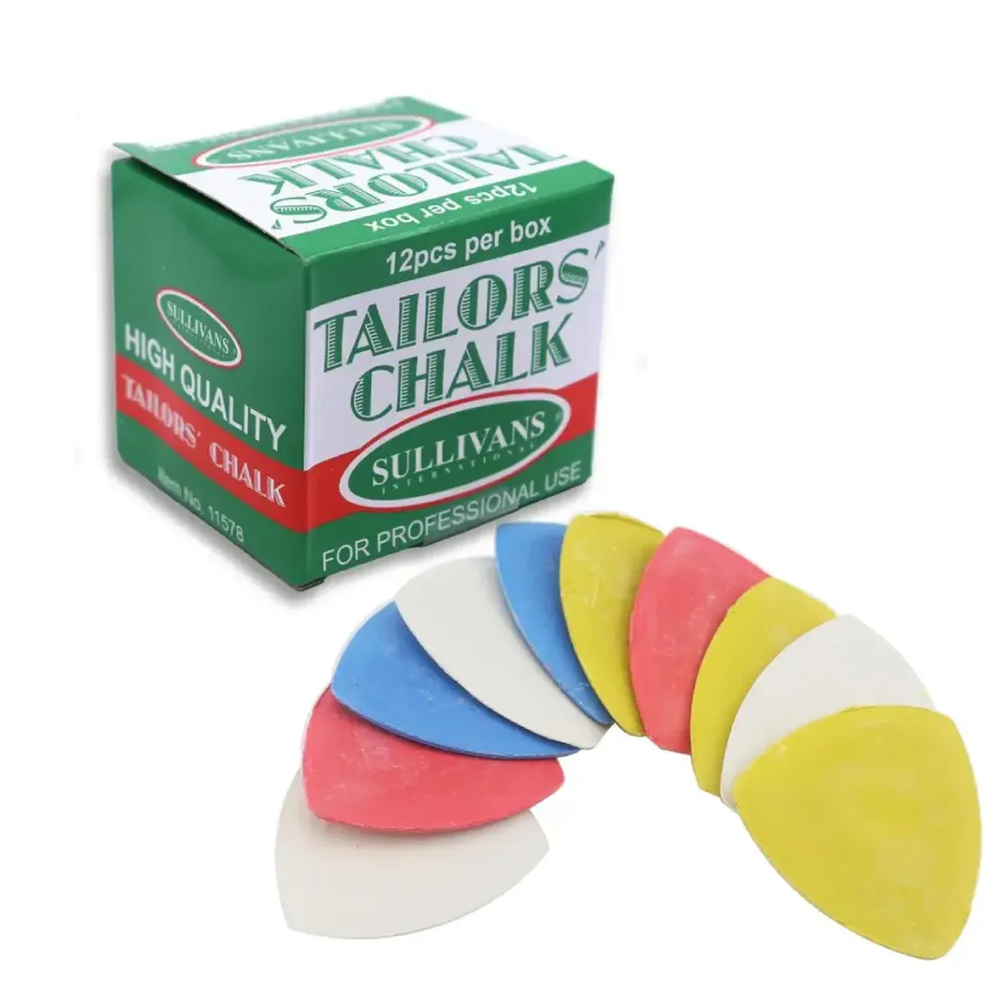 [MM-TC-SUL12-MIXED] Sullivans Tailors Clay Chalk (12/Pack) Assorted Colours